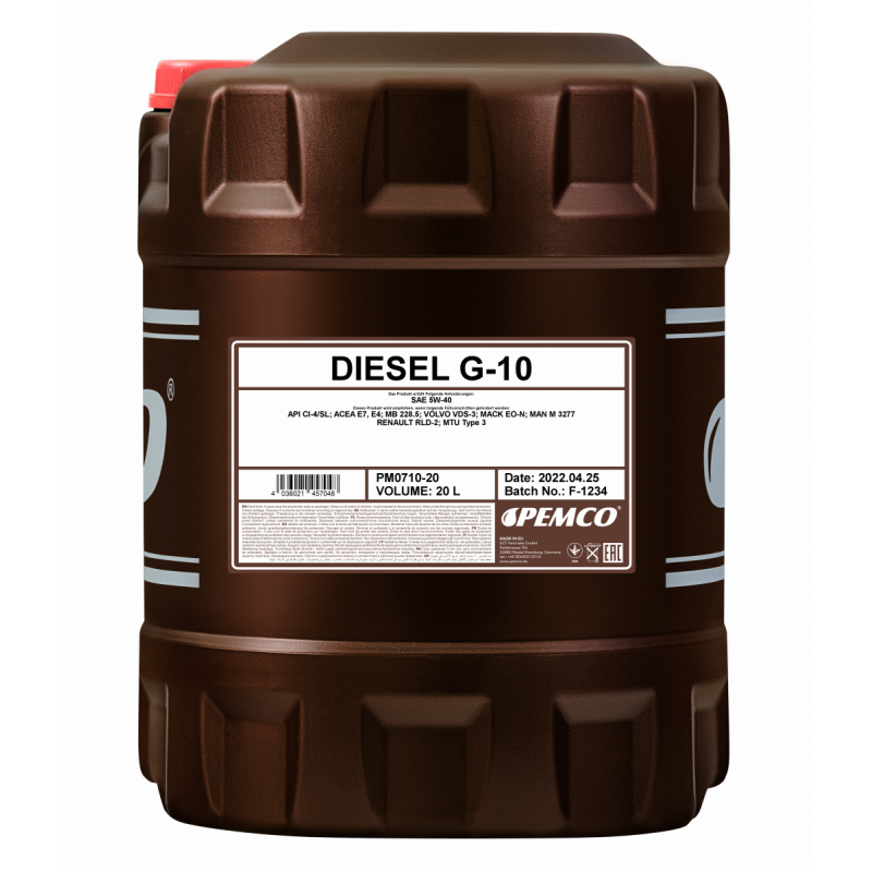 Масло моторное DIESEL G-10 PEMCO 5W-40 UHPD