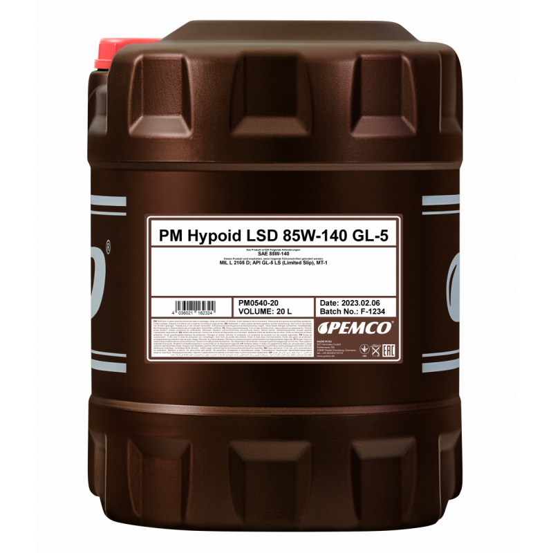 Масло трансмиссионное PEMCO HYPOID LSD 85W-140 GL-5
